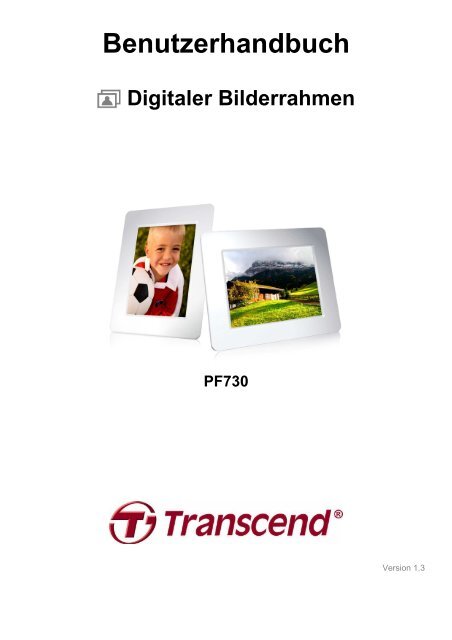 Benutzerhandbuch Digitaler Bilderrahmen PF730 - Transcend