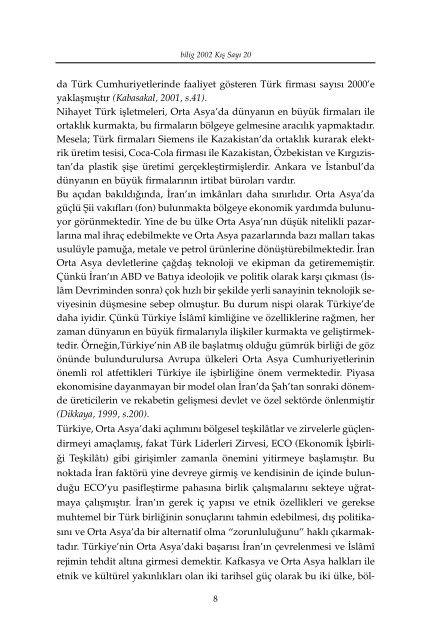 Türkiye'nin Orta Asya'daki Politikas›nda - Bilig - Ahmet Yesevi ...