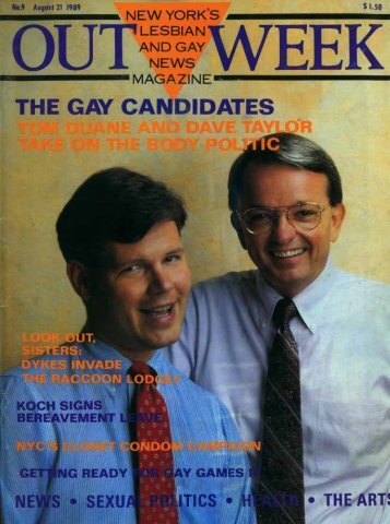 THE GAY CANDIDATES - OutWeek Magazine
