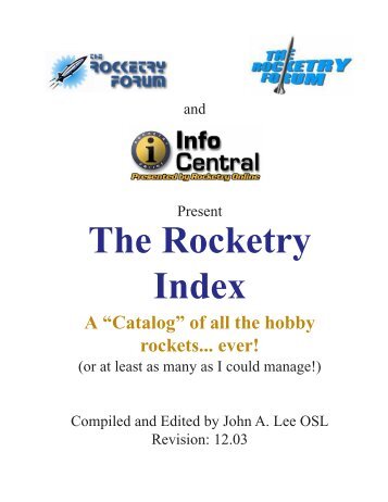 Rocketry Index 12-03.pdf - The Rocketry Forum