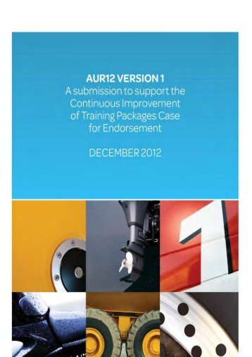 ASA Case for Endorsement AUR12 - Auto Skills Australia / ASA