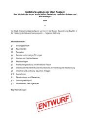 Gestaltungssatzung - Ausarbeitung - geänderte ... - Stadt Ansbach