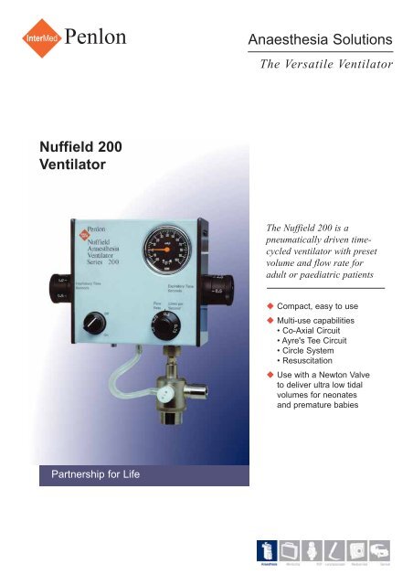 Anaesthesia Solutions Nuffield 200 Ventilator - Penlon