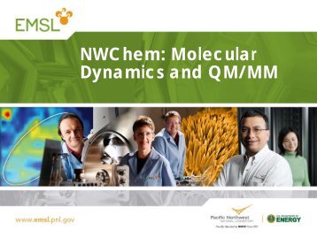 NWChem: Molecular Dynamics and QM/MM - The LONI Institute