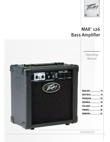 MAX® 126 Bass Amplifier - Peavey