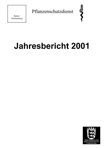 Jahresbericht des Pflanzenschutzdienstes Baden-Württemberg 2001