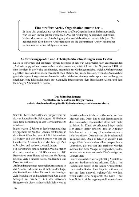 Die Geschichte des Altonaer Stadtarchivs - Altonaer Stadtarchiv e.V.