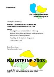 BAUSTEINE 2003 Für Firmbegleiterinnen und Firmbegleiter