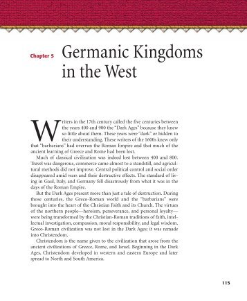 Germanic Kingdoms in the West - The Catholic Schools Textbook ...