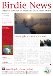 Kölsche Momente frei genießen. - Golfplatz Am Alten Fliess e.V.