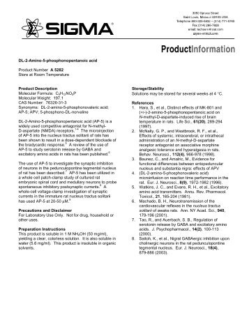 (A5282) - Product Information Sheet - Sigma-Aldrich