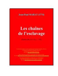 Jean-Paul MARAT (1774) Les chaînes de l'esclavage - Index of