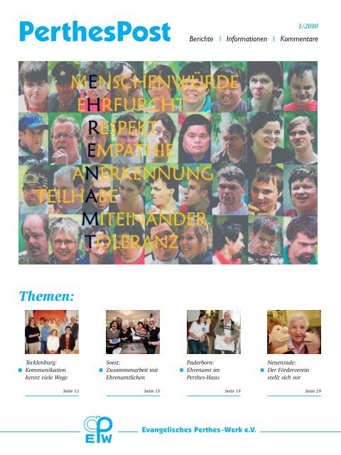Ehrenamtlicher Mitarbeiter Evangelisches Perthes Werk Ev