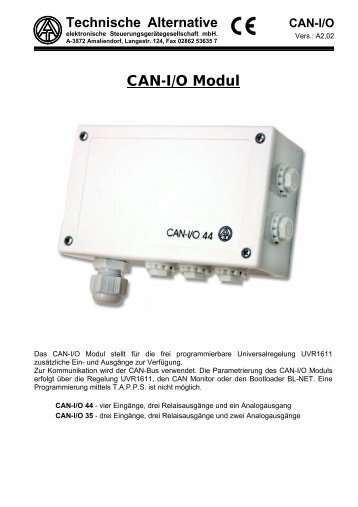 CAN-I/O Modul - Energietec.eu, Thomas Reger