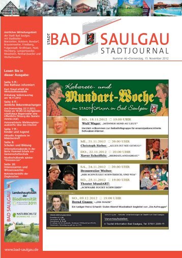 kulturelles/ veranstaltungen - Stadt Bad Saulgau
