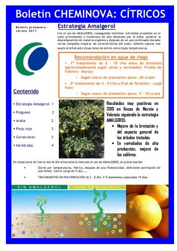 Boletín cítricos CHEMINOVA 2011.pdf - Inicio