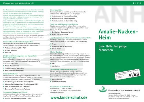 Flyer Amalie-Nacken-Heim - Kinderschutz eV