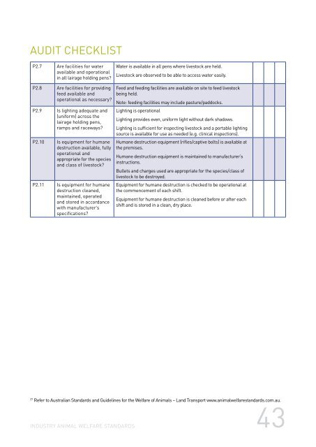 Animal Welfare Standards - Australian Meat Industry Council