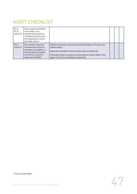 Animal Welfare Standards - Australian Meat Industry Council