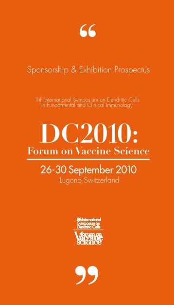 DC2010: Forum on Vaccine Science