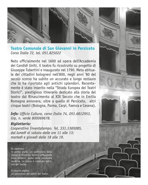 Teatro Comunale di San Giovanni in Persiceto - Comune di San ...