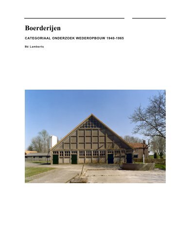 Boerderijen - Rijksdienst voor het Cultureel Erfgoed