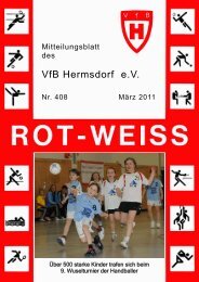 Termine - VfB Hermsdorf eV Vereinszeitung ROT-WEISS