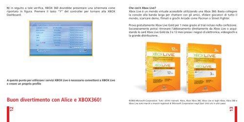 Guida rapida di installazione Xbox 360 con Alice