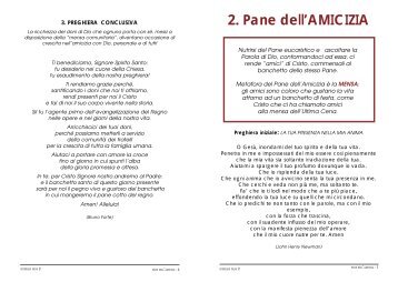 2. Pane dell'AMICIZIA - Webdiocesi