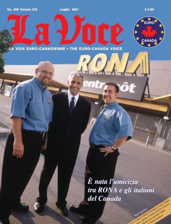 È nata l'amicizia tra RONA e gli italiani del Canada È nata l'amicizia ...