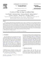 A survey of fleas on dogs in southern Italy - parassitologia unina