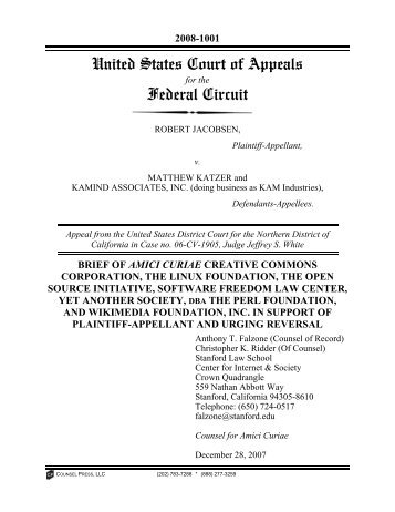 Jacobsen v Katzer Amicus Brief - JMRI