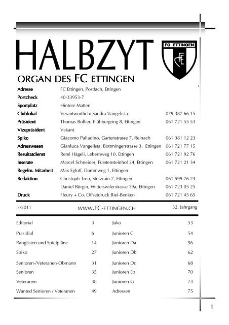 Halbzyt - FC Ettingen