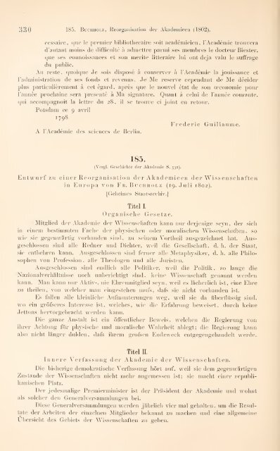 Geschichte der Königlich Preussischen ... - Warburg Institute