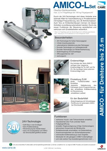 AMICO - für Drehtore bis 2,5 m - Came GmbH