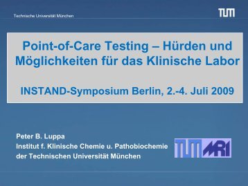 Point-of-Care Testing - INSTAND eV