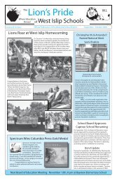 Lions Pride Newsletter.indd - Welcome to the West Islip School District