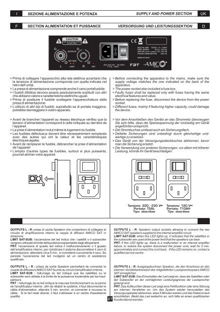 AMICO 10 USB OWNERS.cdr - FBT