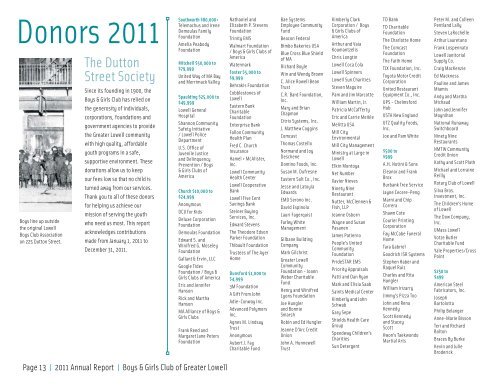 2011.Annual Report - Boys and Girls Clubs of Greater Lowell ...