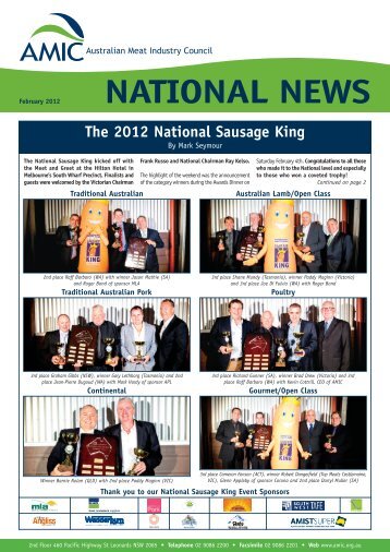 The 2012 National Sausage King - Australian Meat Industry Council