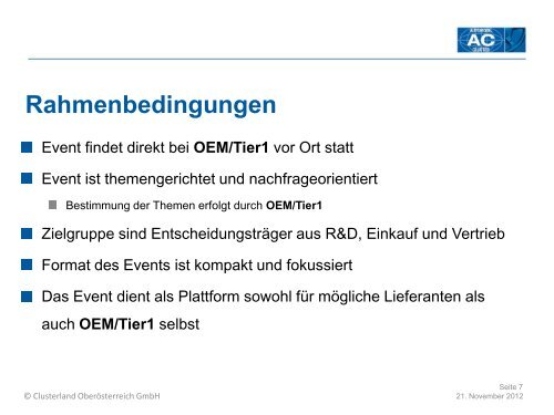 Automobil-Cluster Oberösterreich - Amiando