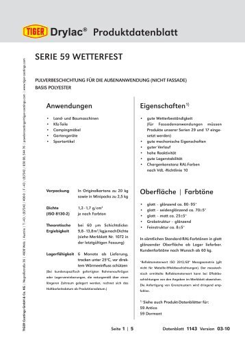 Drylac® Produktdatenblatt - TIGER Coatings