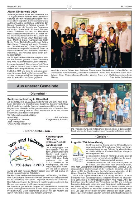 Mitteilungsblatt Ausgabe 35 - Verbandsgemeinde Nassau