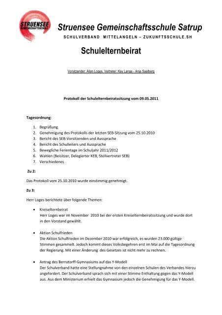 Schulelternbeirat - Realschule Satrup