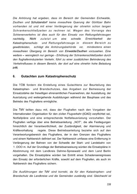 Stellungnahme zum Ergebnis des Anhörungsverfahrens - BVBB eV