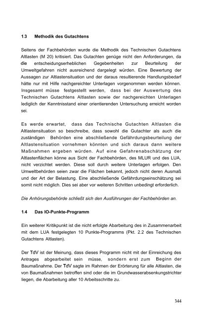 Stellungnahme zum Ergebnis des Anhörungsverfahrens - BVBB eV