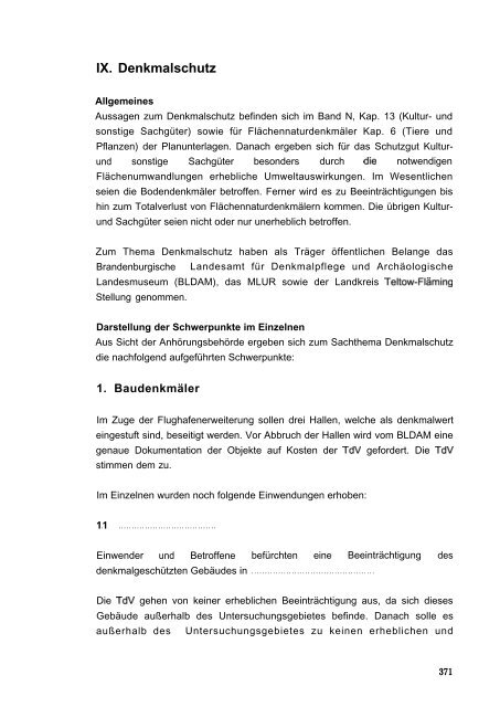 Stellungnahme zum Ergebnis des Anhörungsverfahrens - BVBB eV