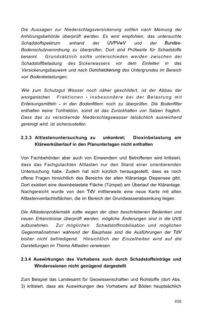 Stellungnahme zum Ergebnis des Anhörungsverfahrens - BVBB eV