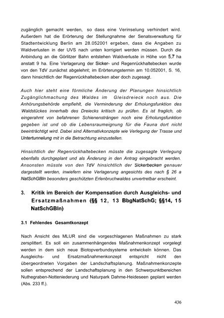 Stellungnahme zum Ergebnis des Anhörungsverfahrens - BVBB eV