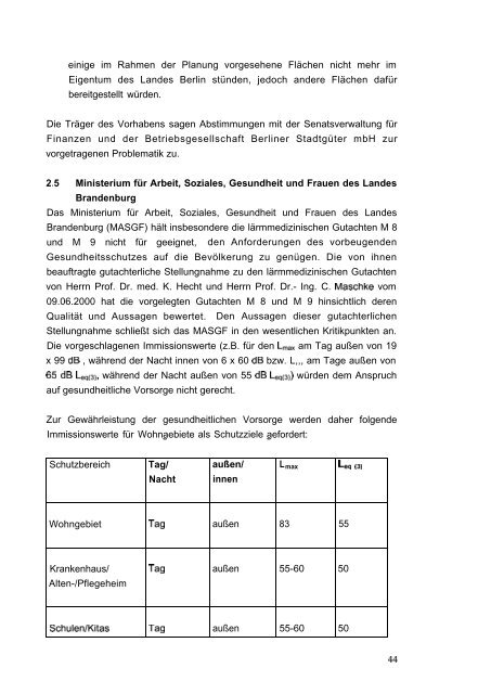 Stellungnahme zum Ergebnis des Anhörungsverfahrens - BVBB eV